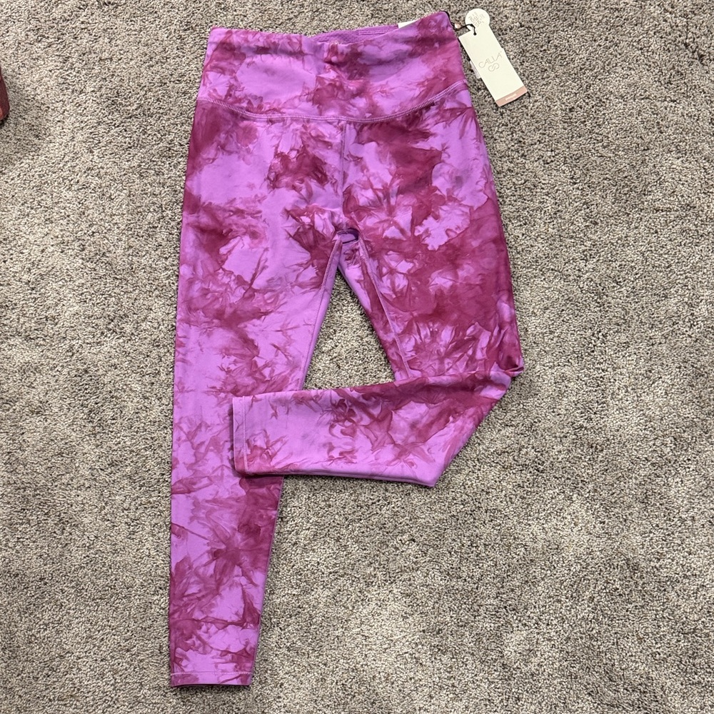CALIA by Carrie Underwood Purple Tie-Dye High-Rise Leggings